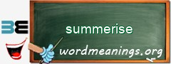 WordMeaning blackboard for summerise